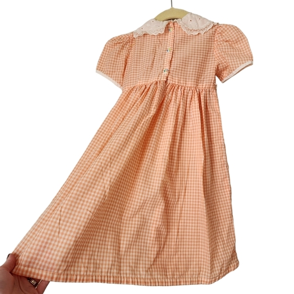 VINTAGE x 1970s Raggedy Ann Little Girls dress in orange - Picture 2 of 8
